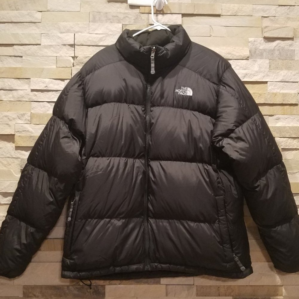 North Face Mens XL Black Retro Vintage 96 Nuptse Goose Down Puffer Jacket Coat
